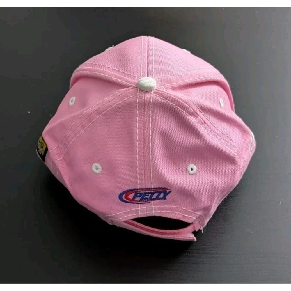 VTG Bobby Labonte Hat Cap Strap Back Pink Petty‎ 43 Cheerios Lightning NASCAR